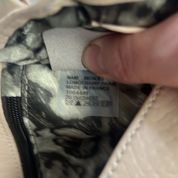 Longchamp leather cross body bag with metal chain - Picture 12 of 13